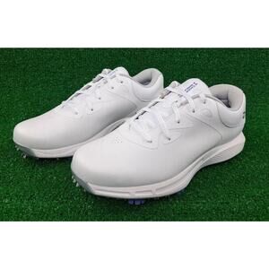 Under Armour White Leather Charged PGA Pro Tour Golf Shoes Cleats Womens 7.5 NEW